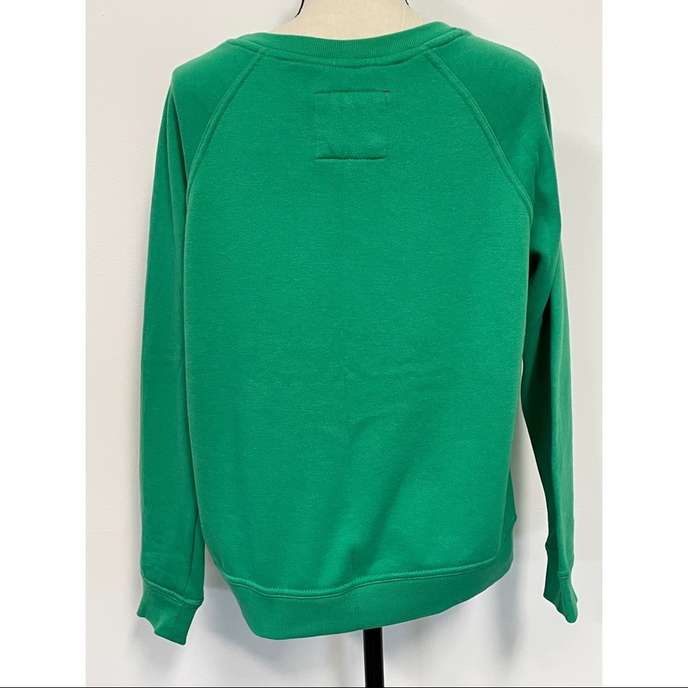 Christmas Graphic Oversized Crewneck Sweatshirt Green Size S - Picture 4 of 5